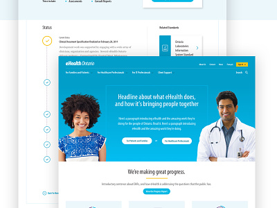 eHealth Ontario data healthcare medical timeline web website