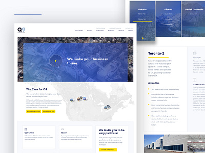 Q9 clean data center gradient it map minimal tech web