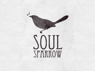 Soul Sparrow Logo bird branding identity logo paper sparrow