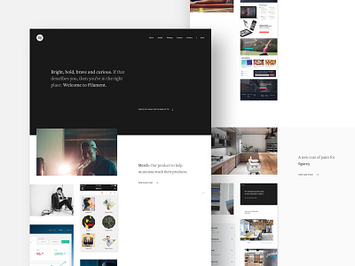 A look at the new filamentlab.com app bright clean homepage landing page layout minimal musician web website