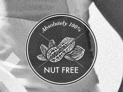 Nut Free badge bakery cupcakes futura noise nuts texture website