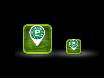 Green P iPhone 4/3GS Icons icon iphone