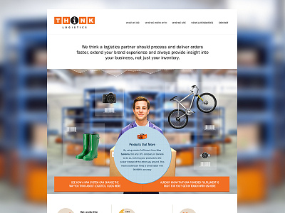 Think Logistics client illustration logistics orange responsive shipping think ui ux website