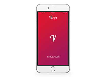 Vent event events finder ios iphone ui ux