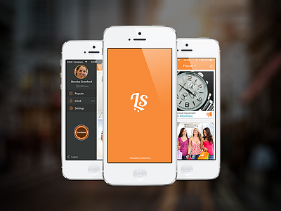 Like To Shop app flat instagram mobile orange point share shop shopping ui ux