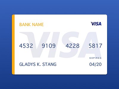 Visa bank concept credit debit payment visa