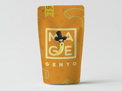 Packaging & Branding for Macaroni Genyo badge brand design branding and identity food illustration illustrator label packaging printing snack
