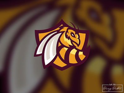 Bee Head Logo Concept.