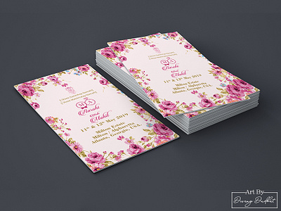 Aarohi & Mohit Wedding Card Design. branding brochure design design icon illustration illustrator logo typography