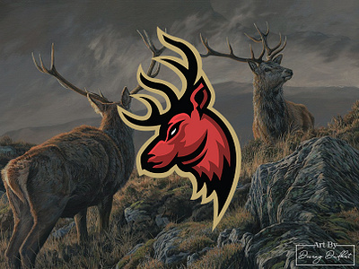 Deer head logo concept.