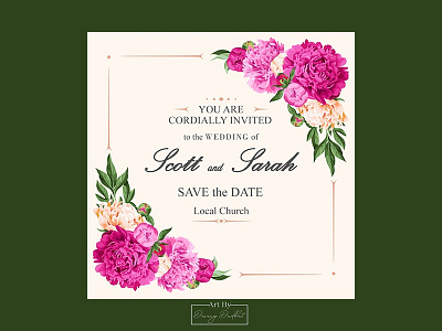 Sarah & Scott Wedding invitation card design