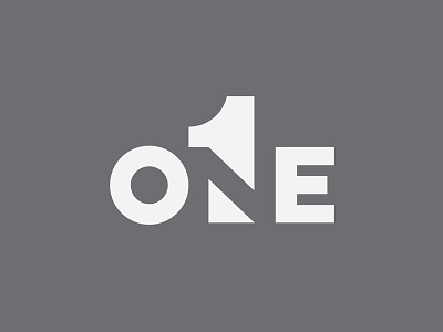 Logo // One Design // Gestalt Theory design gestal logo negative one positive