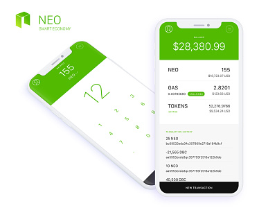 NEO Wallet Concept blockchain crypto cryptocurrency ios neo wallet