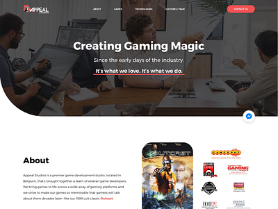 Gaming Studio Website game studio web design website website design