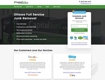 Local Business Website green minimal one page design reviews web design website websites