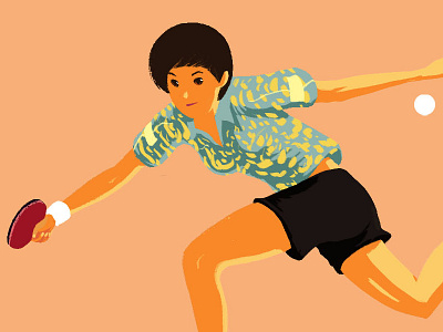 Ping Pong2 girl illustration ping pong sports
