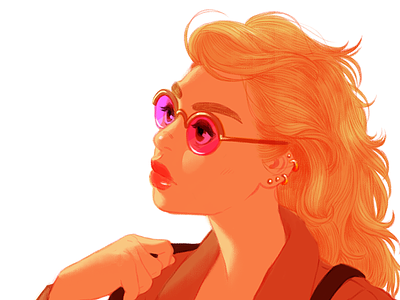 Sunglasses girl light pink sunglasses