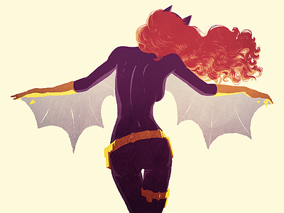 Barbara batgirl comic hair wings