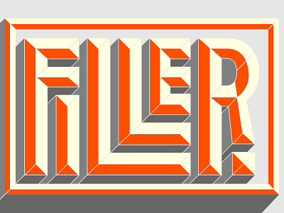 Bevel Level: Filler 3d bevel box filler orange typography