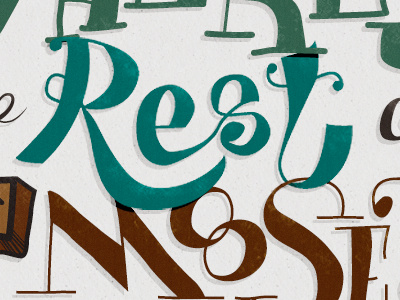 Rest Moose? hand drawn letters swsed typography