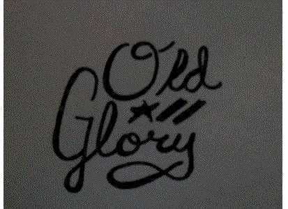 OG america animated flag gif glory hand drawn letters old