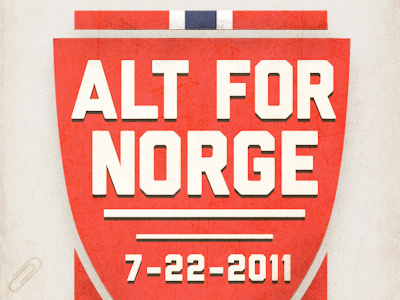 All For Norway badge flag liberator norway