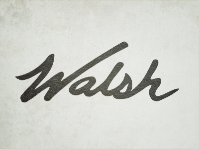 Walsh Script cursive logo script walsh