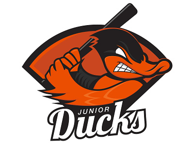 Jr Ducks baseball ducks junior logo orange sports