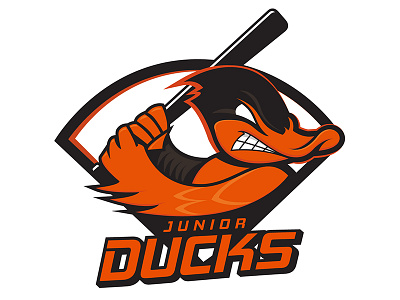 Jr Ducks_final_FINAL baseball ducks jr junior logo orange sports