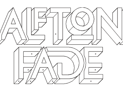 alfton 3d cassannet illustrator outlines type typography