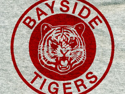 Bayside Tigers 90s animal bayside illustration logo saved by the bell screech sweatshirt tiger