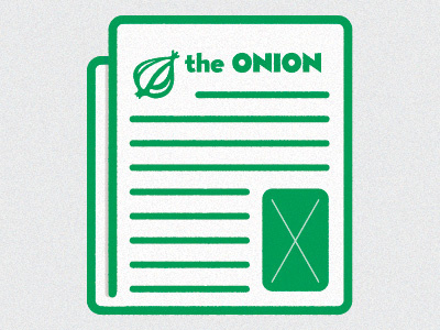 The Onion green icon newspaper onion