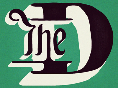 The D the d old serif 3d