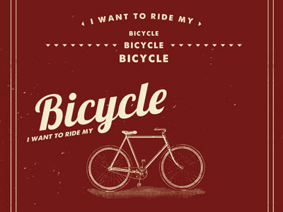 Queen I Want To Ride My Bicycle Poster - Bicycle Post