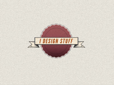 I DESIGN STUFF - Ribbon/Stamp - Colour Version advertising design graphic idesignstuff.ca illustration logo promotion stamp web