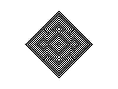 Illusion square black and white design effect icon illusion