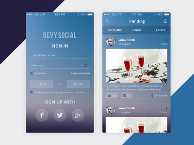 Bevy Social Drinking App