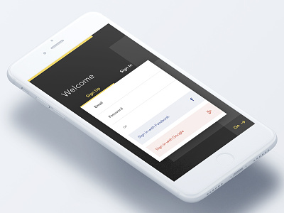 Login app design grid ios login login with facebook login with google minimal mobile sign in sign up welcome