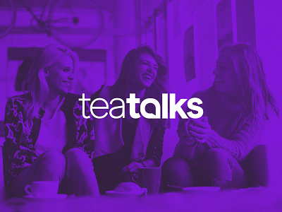 Tea Talks - Logo Design 2019 branding branding design bright colors characer charachter design color creativity design english istanbul logo modern purple rectangle simple talk tea typography white