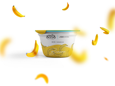 Fruit Seeds - Banana Yogurt 2019 banana blue branding branding design bright colors color design fruit illustration istanbul natural rectangle simple white yellow yogurt