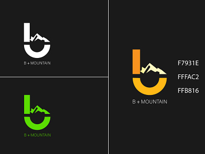 b Mountain Logo neww branding design flat flat logo illustration illustrator lettering logo minimal vector web website