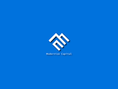 Modernize Capital Letter Logo bloue branding design flat flat logo illustrator lettering logo minimal vector web