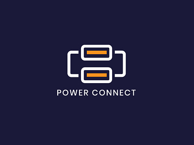 Power Connect Logo Design Minimalist Logo 3d animation branding design flat graphic design illustration logo minimal minimalist motion graphics power connect logo typography ui ux vector web