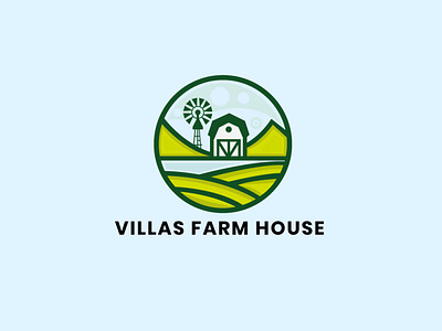 Villas Farm House Logo Design 3d animation branding design graphic design illustration logo minimal motion graphics typography ui ux vector villas farm house logo design web