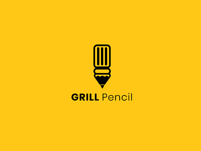 Grill Pencil Logo Design 3d animation branding design graphic design grill pencil logo design illustration logo minimal motion graphics ui ux vector web