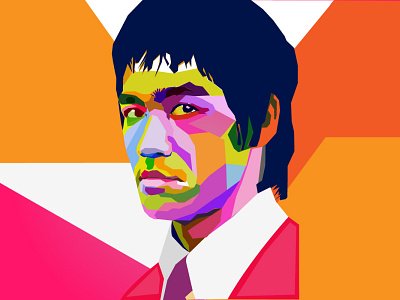 Bruce Le wapap vector cartoon portrait colorful