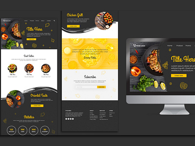 Website landing page chicken grill 3d adobe illusrtrator animation branding design design cover graphic design illustration logo minimal motion graphics page design prototype ui ux vector web web page website landing page