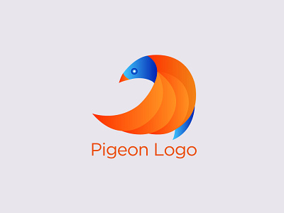 Pigeon Logo branding design flat illustration illustrator lettering logo minimal vector web