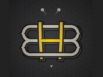 Honey Bee kids logo monogram typography