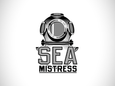 Sea Mistress diving icon illustration